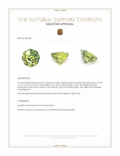 0.50 Ct. Yellowish Green Sapphire from Madagascar Appraisal