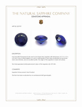0.68 Ct. Blue Sapphire from Ceylon (Sri Lanka) Appraisal
