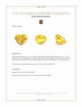 1.52 Ct. Yellow Sapphire from Ceylon (Sri Lanka) Appraisal