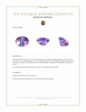 3.10 Ct. Bi Color Sapphire from Ceylon (Sri Lanka) Appraisal