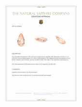 1.08 Ct. Peach Sapphire from Madagascar Appraisal