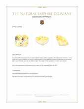 3.55 Ct. Yellow Sapphire from Ceylon (Sri Lanka) Appraisal
