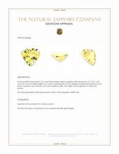 1.36 Ct. Yellow Sapphire from Ceylon (Sri Lanka) Appraisal