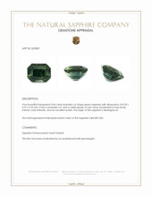 3.04 Ct. Green Sapphire from Madagascar Appraisal