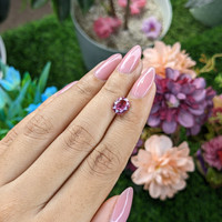 2.02 Ct. Purplish Pink Sapphire from Madagascar Life Style