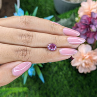 2.02 Ct. Purplish Pink Sapphire from Madagascar Life Style