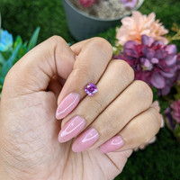 1.10 Ct. Purplish Pink Sapphire from Madagascar Life Style