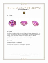 2.02 Ct. Purplish Pink Sapphire from Madagascar Appraisal