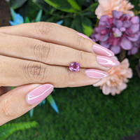 2.02 Ct. Purplish Pink Sapphire from Madagascar Life Style
