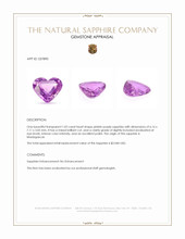 1.02 Ct. Pinkish Purple Sapphire from Madagascar Appraisal
