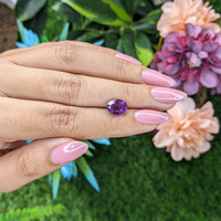 2.98 Ct. Bluish Purple Sapphire from Madagascar Life Style