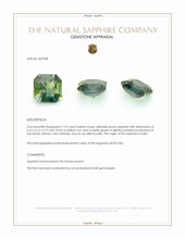 1.29 Ct. Yellowish Green Sapphire from India Appraisal
