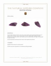 55.87 Ct. Pinkish Purple Sapphire Crystal from Ceylon (Sri Lanka) Appraisal
