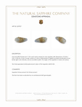 17.30 Ct. Bi Color Sapphire Crystal from Ceylon (Sri Lanka) Appraisal