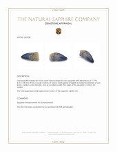 10.46 Ct. Bi Color Sapphire Crystal from Ceylon (Sri Lanka) Appraisal