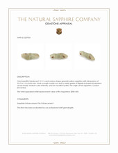 12.11 Ct. Greenish Yellow Sapphire Crystal from Ceylon (Sri Lanka) Appraisal