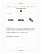 8.32 Ct. Blue Sapphire Crystal from Ceylon (Sri Lanka) Appraisal