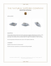 8.78 Ct. Blue Sapphire Crystal from Ceylon (Sri Lanka) Appraisal