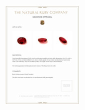 0.82 Ct. Ruby from Thailand (Siam) Appraisal