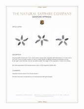 15.41 Ct. Blue Sapphire Crystal from Ceylon (Sri Lanka) Appraisal