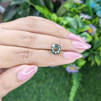 3.83 Ct. Yellowish Green Sapphire from Tanzania Life Style