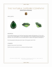 3.64 Ct. Green Sapphire from Madagascar Appraisal