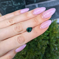 3.64 Ct. Green Sapphire from Madagascar Life Style