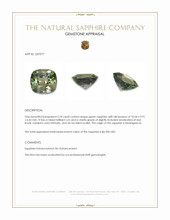 5.78 Ct. Brownish Green Sapphire from Madagascar Appraisal