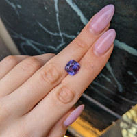 5.55 Ct. Pinkish Purple Sapphire from Ceylon (Sri Lanka) Life Style