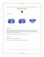 2.38 Ct. Color Change Sapphire from Ceylon (Sri Lanka) Appraisal