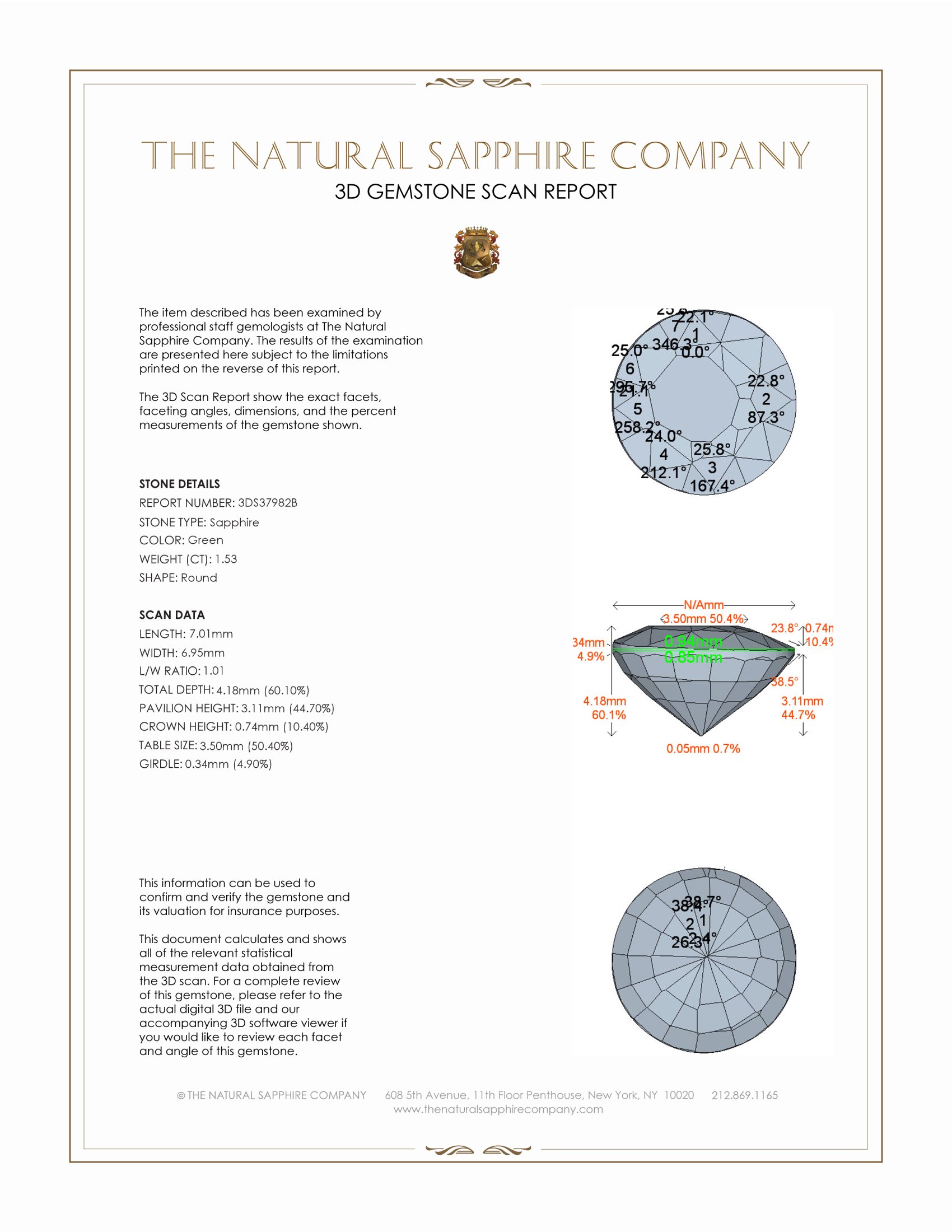 1.53 Ct. Green Sapphire from Madagascar
