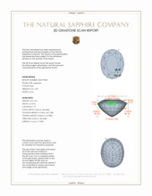 2.00 Ct. Blue Sapphire from Ceylon (Sri Lanka) 3 D Scan Report
