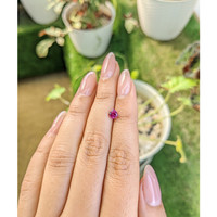 0.62 Ct. Purplish Pink Sapphire from Ceylon (Sri Lanka) Life Style