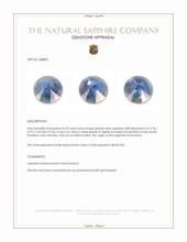 0.39 Ct. Greyish Blue Sapphire from Montana Appraisal