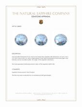 0.66 Ct. Blue Sapphire from Montana Appraisal