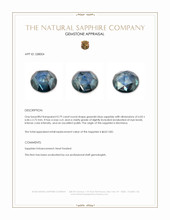 0.79 Ct. Greenish Blue Sapphire from Montana Appraisal