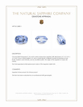 1.34 Ct. Blue Sapphire from Ceylon (Sri Lanka) Appraisal