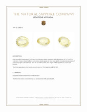 1.43 Ct. Yellow Sapphire from Ceylon (Sri Lanka) Appraisal
