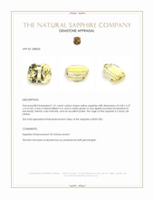 1.31 Ct. Yellow Sapphire from Ceylon (Sri Lanka) Appraisal