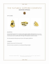 0.91 Ct. Yellow Sapphire from Ceylon (Sri Lanka) Appraisal