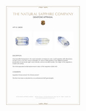 1.06 Ct. Bi Color / Parti Sapphire from Ceylon (Sri Lanka) Appraisal