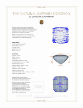 0.62 Ct. Sapphire from Ceylon (Sri Lanka) 3 D Scan Report