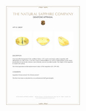 6.92 Ct. Yellow Sapphire from Ceylon (Sri Lanka) Appraisal