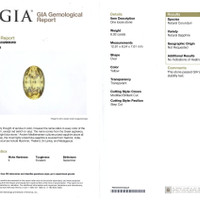6.92 Ct. Yellow Sapphire from Ceylon (Sri Lanka) Scan Report