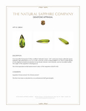 3.87 Ct. Yellowish Green Sapphire from Madagascar Appraisal