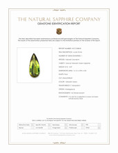 3.87 Ct. Yellowish Green Sapphire from Madagascar Scan Report