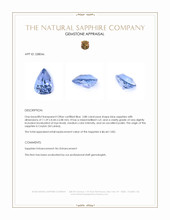 3.88 Ct. Blue Sapphire from Ceylon (Sri Lanka) Appraisal