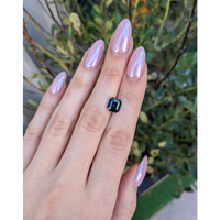 4.12 Ct. Bluish Green Sapphire from Madagascar Life Style