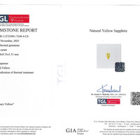 4.74 Ct. Yellow Sapphire from Ceylon (Sri Lanka) Scan Report