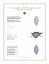 3.90 Ct. Blue Sapphire from Ceylon (Sri Lanka) 3 D Scan Report